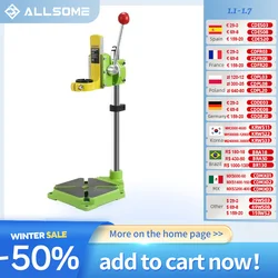 ALLSOME MINIQ — Support pour perceuse électrique, presse pour machine de forage, avec cadre de fixation, rotatif à 90 degrés, pince pour établi, BG6117