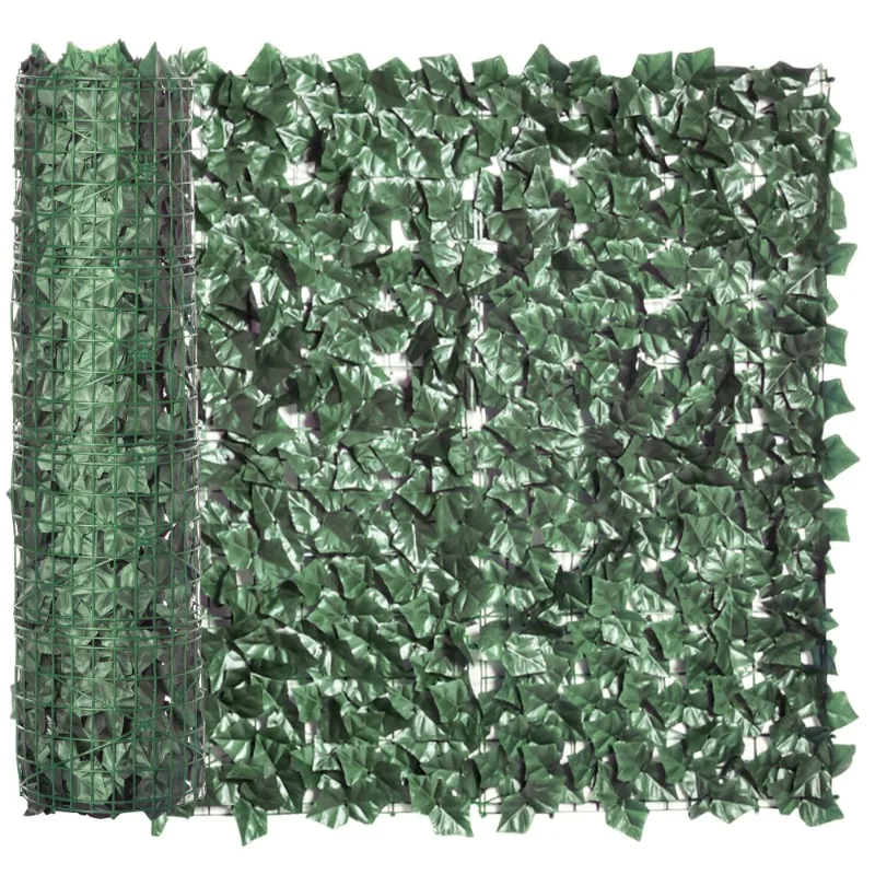 Clôture artificielle en lierre 100x300cm, écran d'intimité, protection UV, tapis de haie verte artificielle, clôture en feuilles de patate douce pour jardin, balcon, cour arrière, décoration extérieure