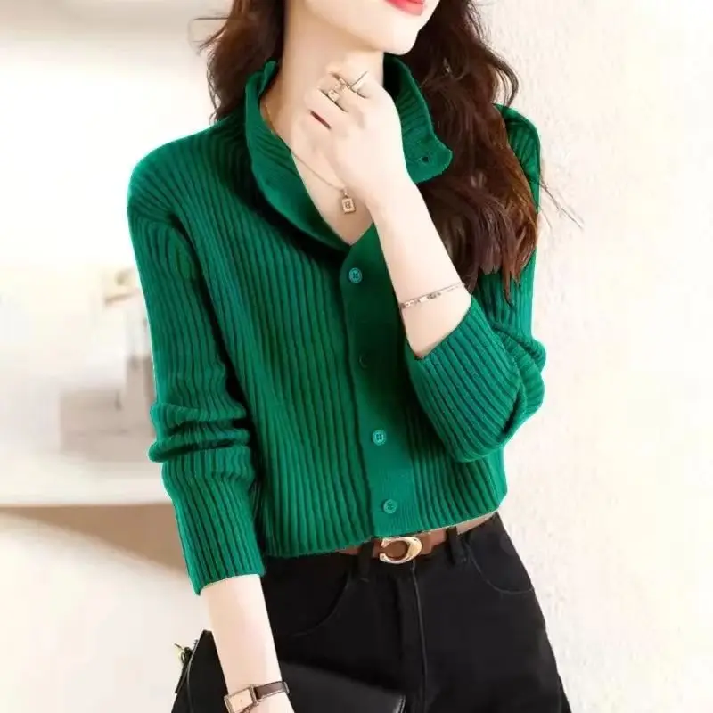 

New Fashion Autumn Winter Sweater Women Jacket Long Sleeves Loose Casual Knitted Cardigan Coat Female Outerwear Ladies Tops