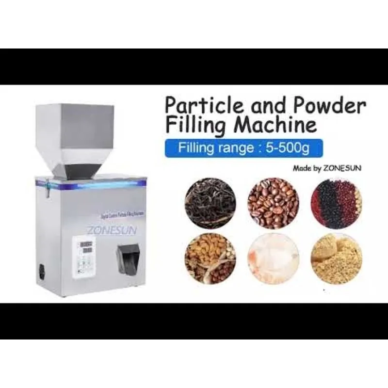 ZONESUN 500g Automatic Weighing Filling Machine Granule Powder Filler Sachet Packaging Machine for Tea Cereal Seed Food Hardware