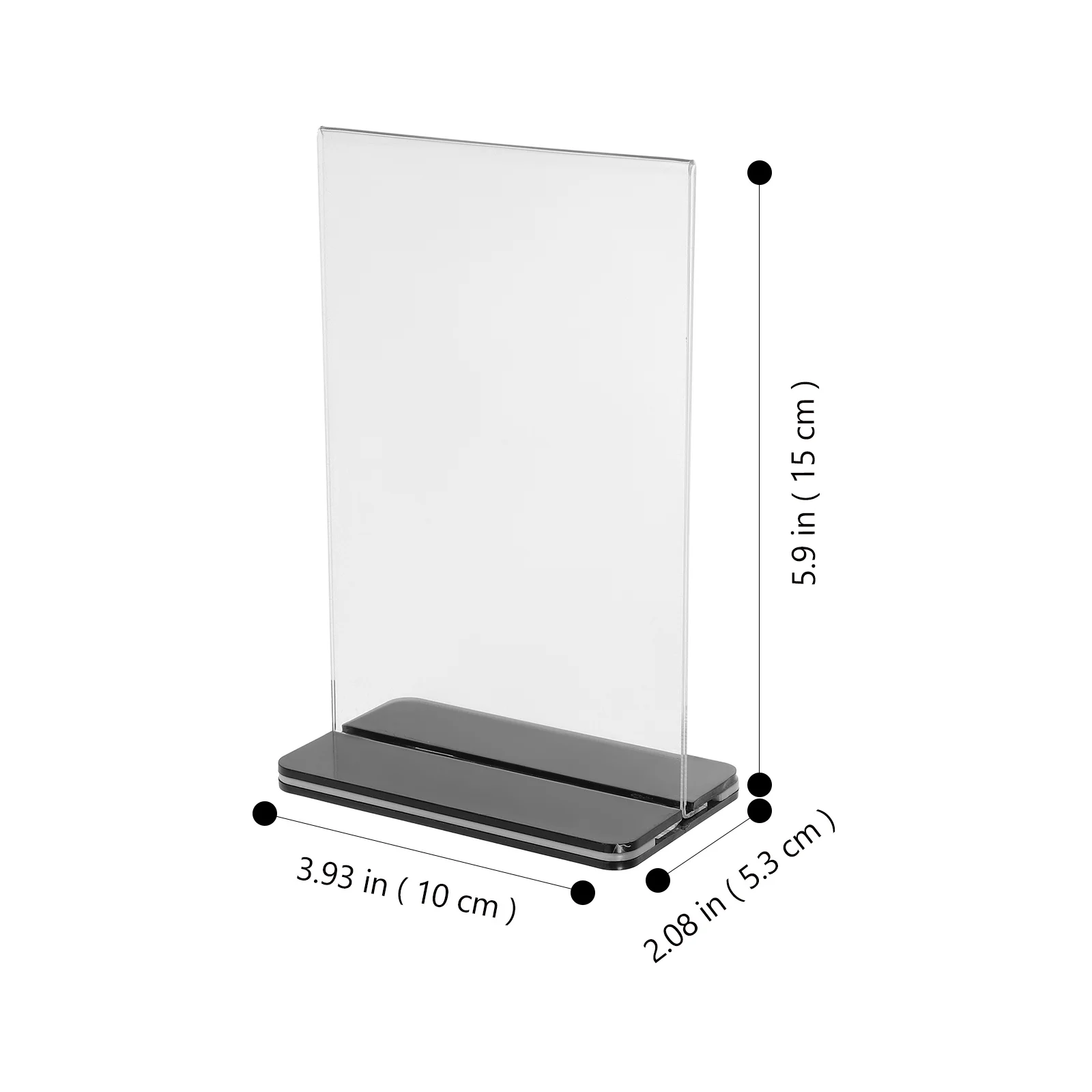 3Pcs Acrylic Sign Holder T-Shaped Menu Price Display Stand Transparent Base Dual-Sided Table Menu Label Holder