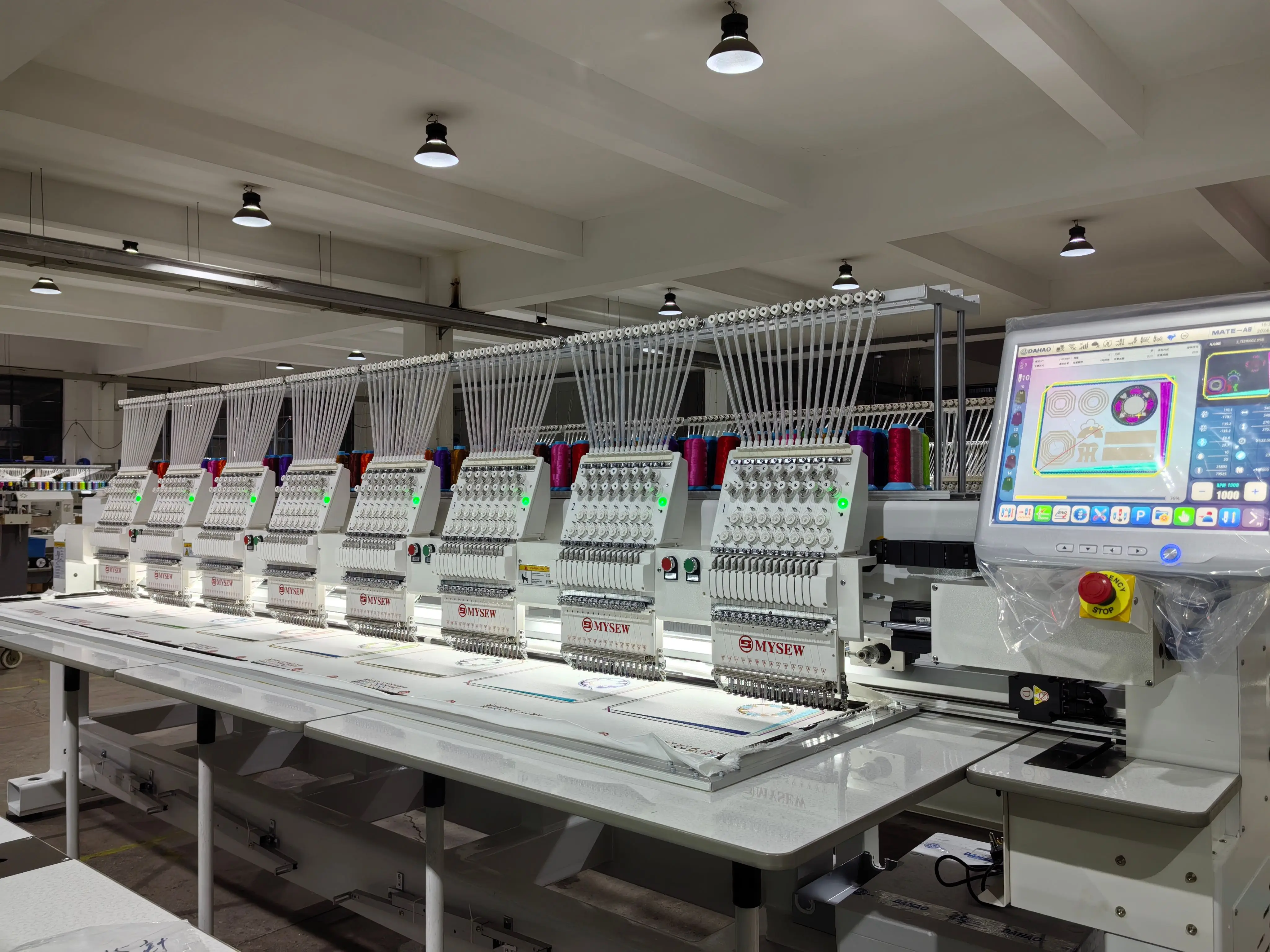 MFGS 1508 Professional 8 Head 15 Multi   T Shirt Automatic Industrial Computerized Embroidery Machine Price in Bangladesh view 2