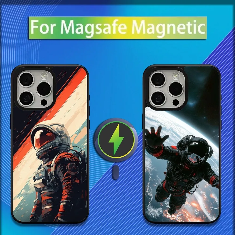 

Universe Cool Astronaut Space Phone Case For iPhone 16,15,14,13,12,11,Plus,Pro,Max,Mini Magsafe Magnetic Wireless Charging