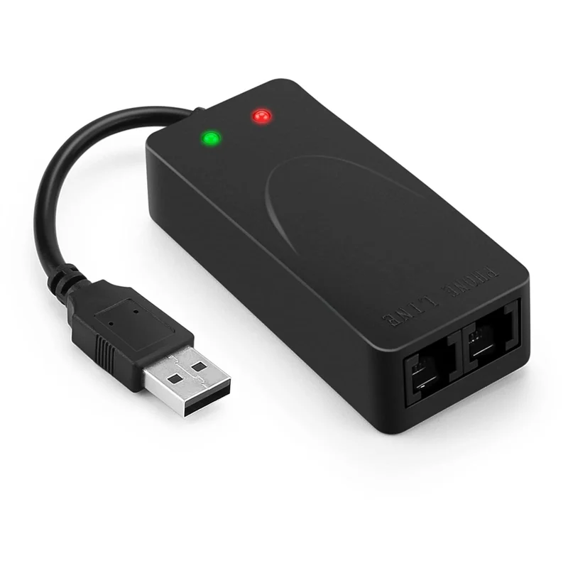 AK51-USB Fax Modem Doppia Porta USB2.0 56K V.92 V.90 Modem Esterno Driver Per Win 7 8 10 XP Ricevi Invia Fax Sul Computer