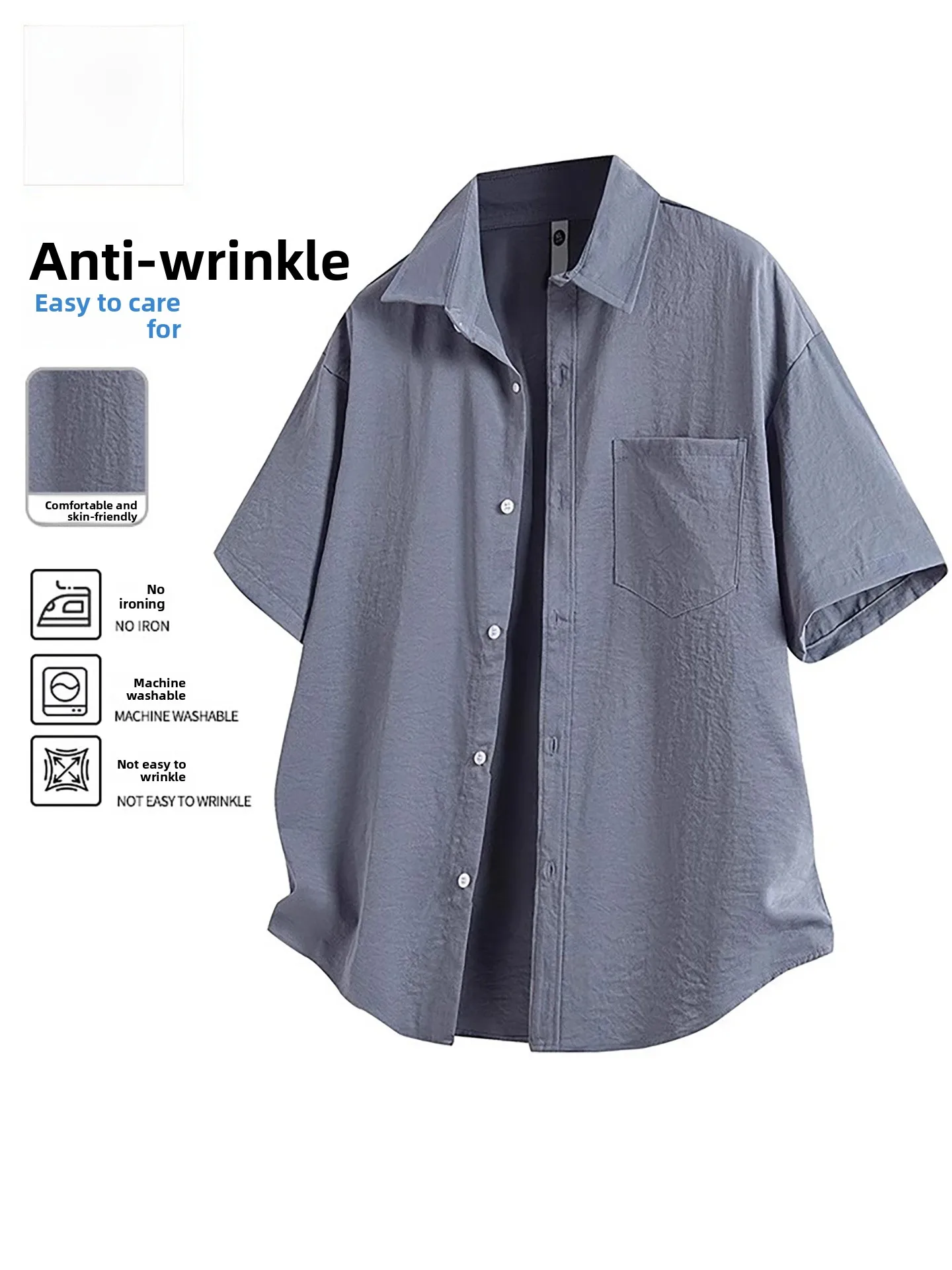 

Мужская рубашка TUCANO свободного кроя, повседневная, с коротким рукавом, легкая, дышащая, однотонная, летняя, рабочая одежда, из полиэфирного волокна