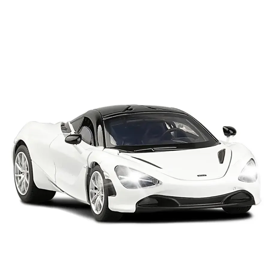 รถของเล่นจำลองโลหะผสม 720S ขนาด 1:32 พร้อมเสียงและไฟ มีระบบดึงหลัง ของสะสมสำหรับเด็ก