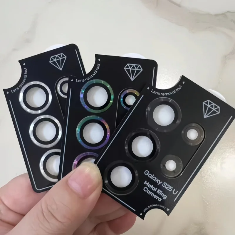Verre d'objectif en métal pour Samsung Galaxy S26 Ultra S24 Plus S26, protecteur d'objectif équipé de localisateur pour couvercle d'objectif d'appareil photo S25Ultra