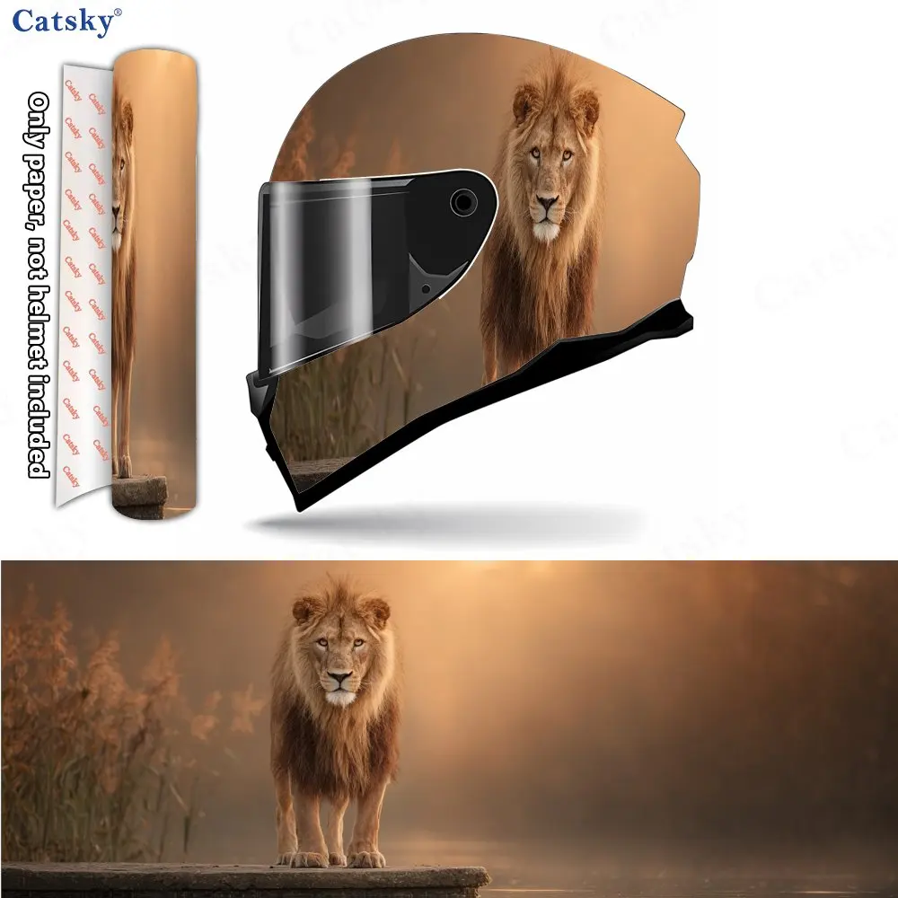 

Виниловые накидки на шлем Prairie Lion Dominance, водонепроницаемые устойчивые к царапинам наклейки на анфас, прочные украшения из ПВХ Protecti