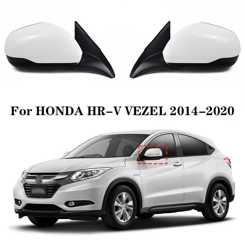 For HONDA HR-V VEZEL RU1 RU5 2014 2015 2016 2017 2018 2019 2020 Car Exterior Rearview Door Mirror Assy Without Lamp 3/5 Wire