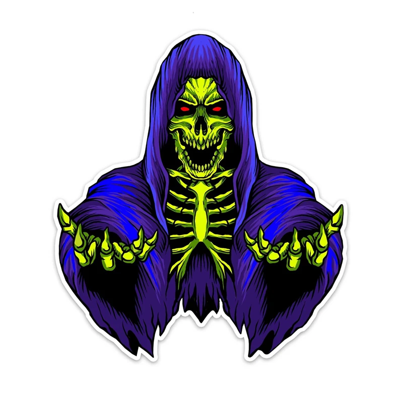 11857# 15CM Grim Reaper Car Sticker Death Holding Out Open Hand Vinyl Decal For Motorcycle Car Truck Window JDM Waterproof