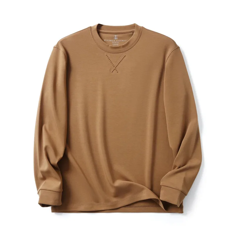 

Spring New Sle Men's Long Sve T-irt Modal Blend Fce Lined Comfortable Base Layer irt Soft Modern Faion Urban Sle
