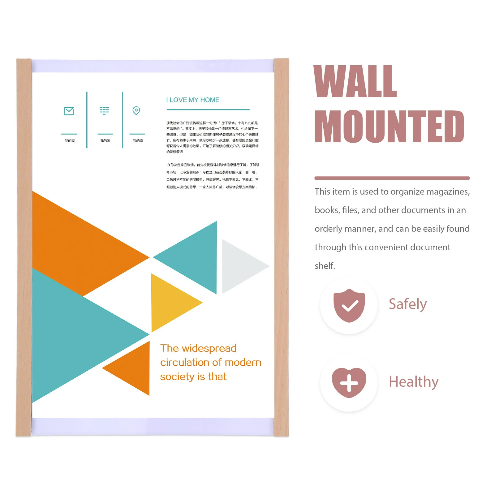 Magnetic Photo Frame Frameless Acrylic Display Board for Certificates Posters Artwork Easy Front Cover Home Office School Wall