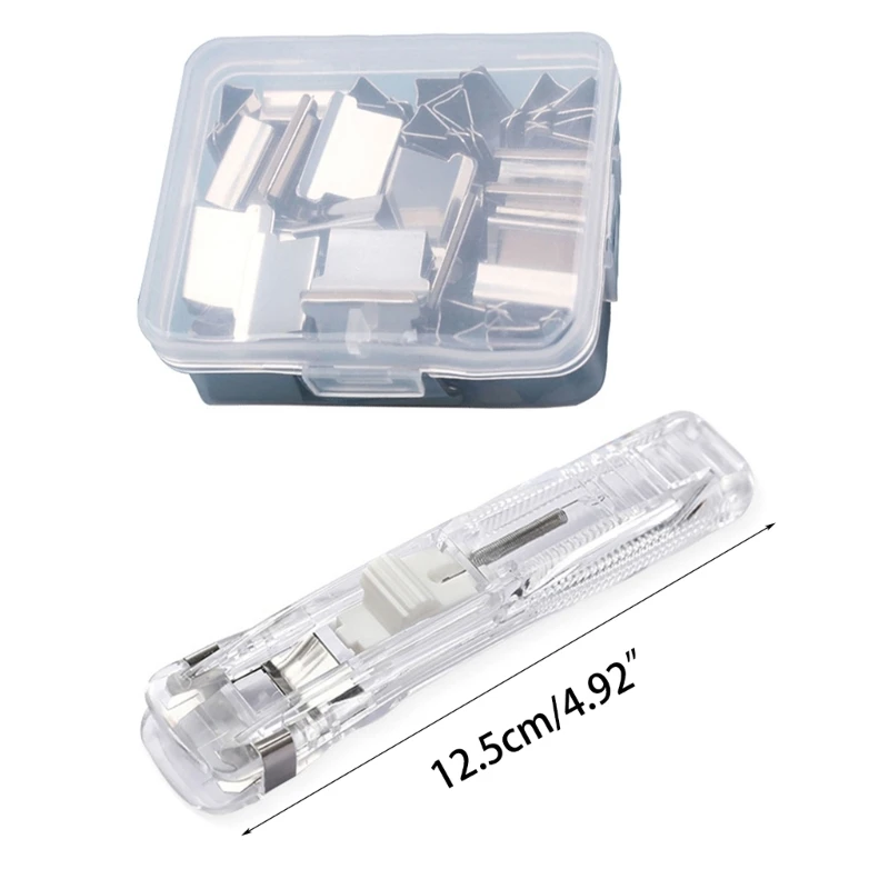 Refillable File Clamp Holder, Reusable Paper Clamp Metal File Clip Clamp
