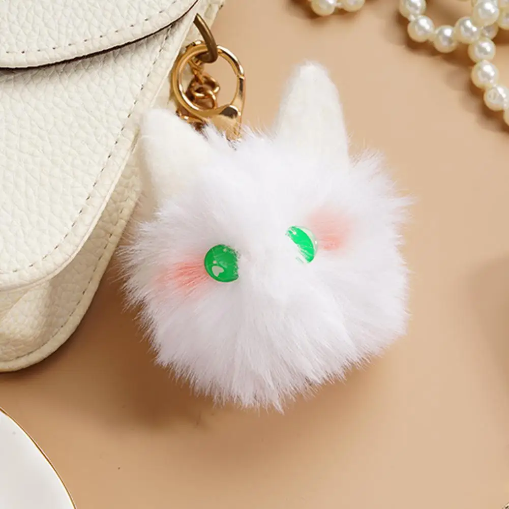 

New Plush Cat Keychain Kawaii Kitten Cartoon Keyring Ladies Girl Bag Pendant Keychain School Bag Charm Gift Cute Black Cat Decor