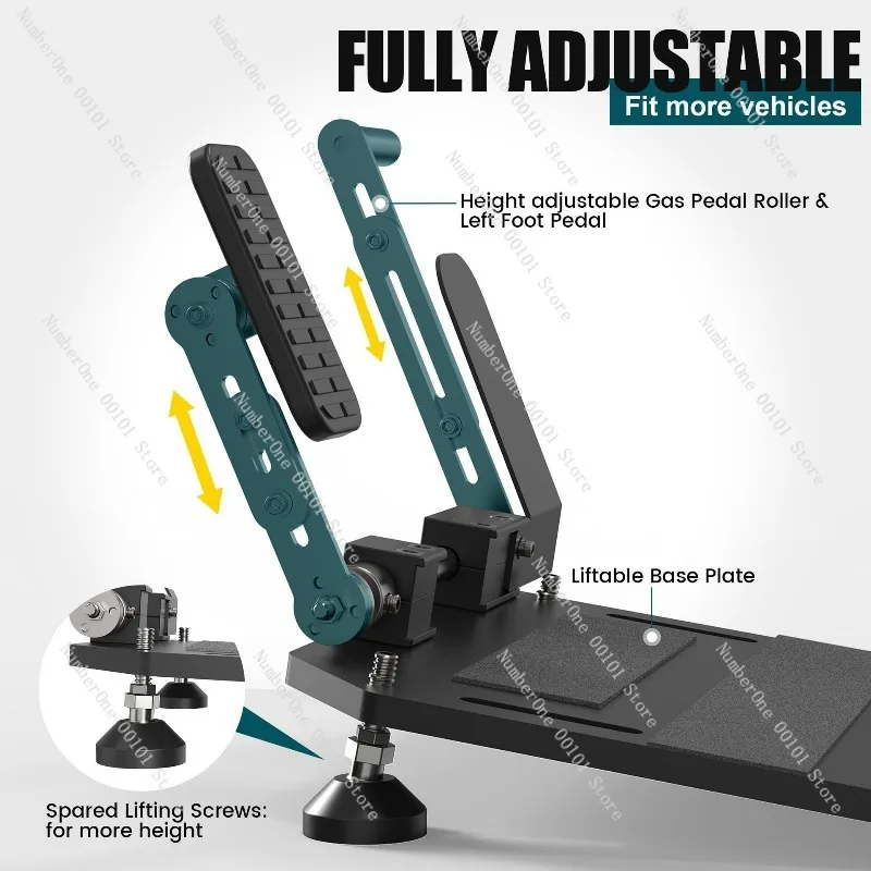 

Portable left foot gas pedal (for disabled drivers with stroke injuries) driving assistance device