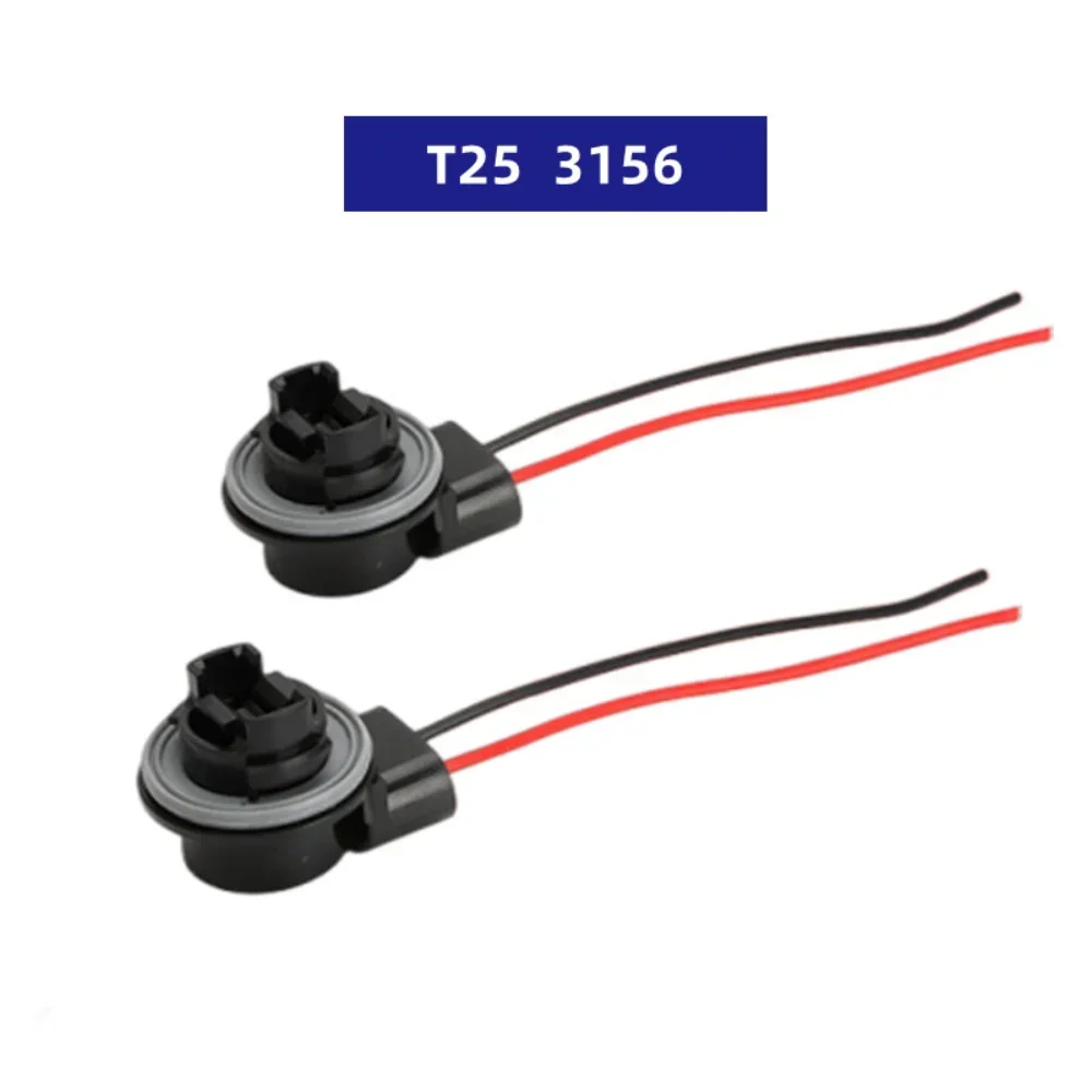 2X T25 3156 P27W Female Socket Car Lamp Light Adapter Extension Connector Plug Bulb Holder Taillight Socket LED Socket Connector