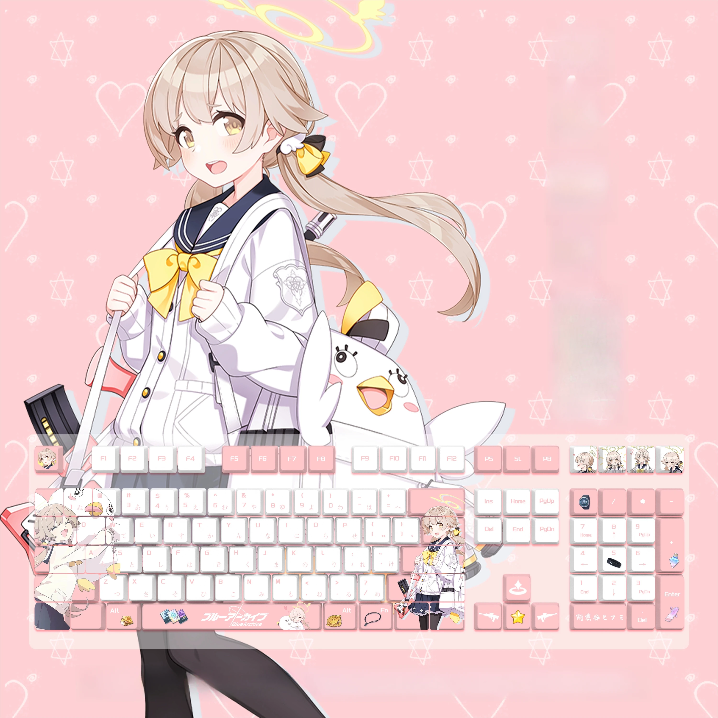 

Hifumi Azugawa keycaps Blue Archive Theme Mechanical Keyboard Cartoon Anime Game PBT Five sided Thermal Sublimation