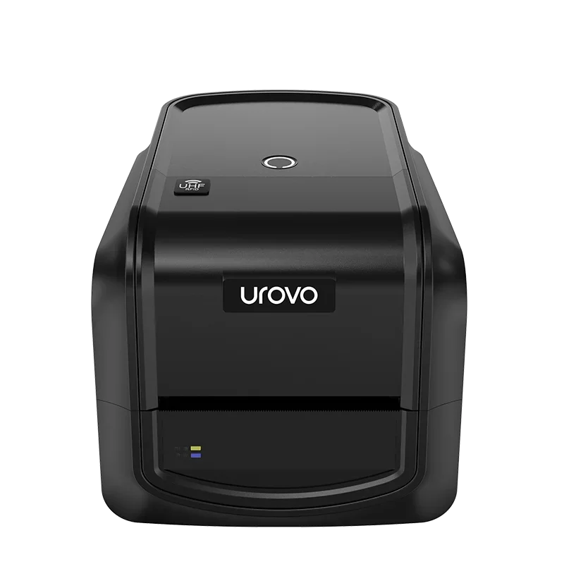 2025 venda quente Urovo D812R Plus Impressora de etiquetas RFID de mesa: codificação de etiqueta no passo de alta velocidade de 15 mm