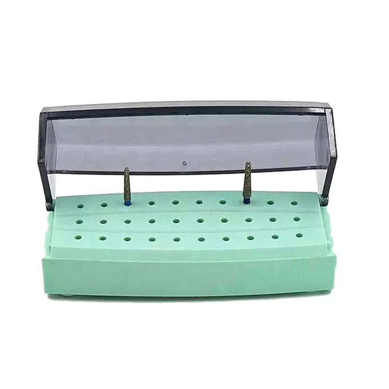 30 Holes Dental Strawberries Holder High Speed Bur Stand Disinfection Storage Box Dentistry Sterilization Organizer Case