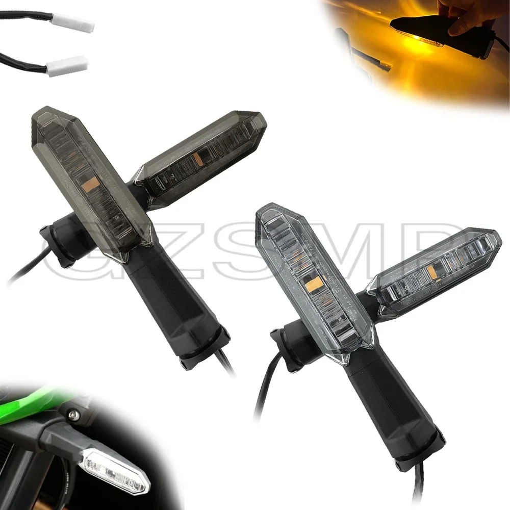 

Motorcycle Front Rear LED Turn Signal Indicator Flasher Lamp fit For Kawasaki Versys 650/1000 Z250 Z300 Z650 Z900 ZX-6R