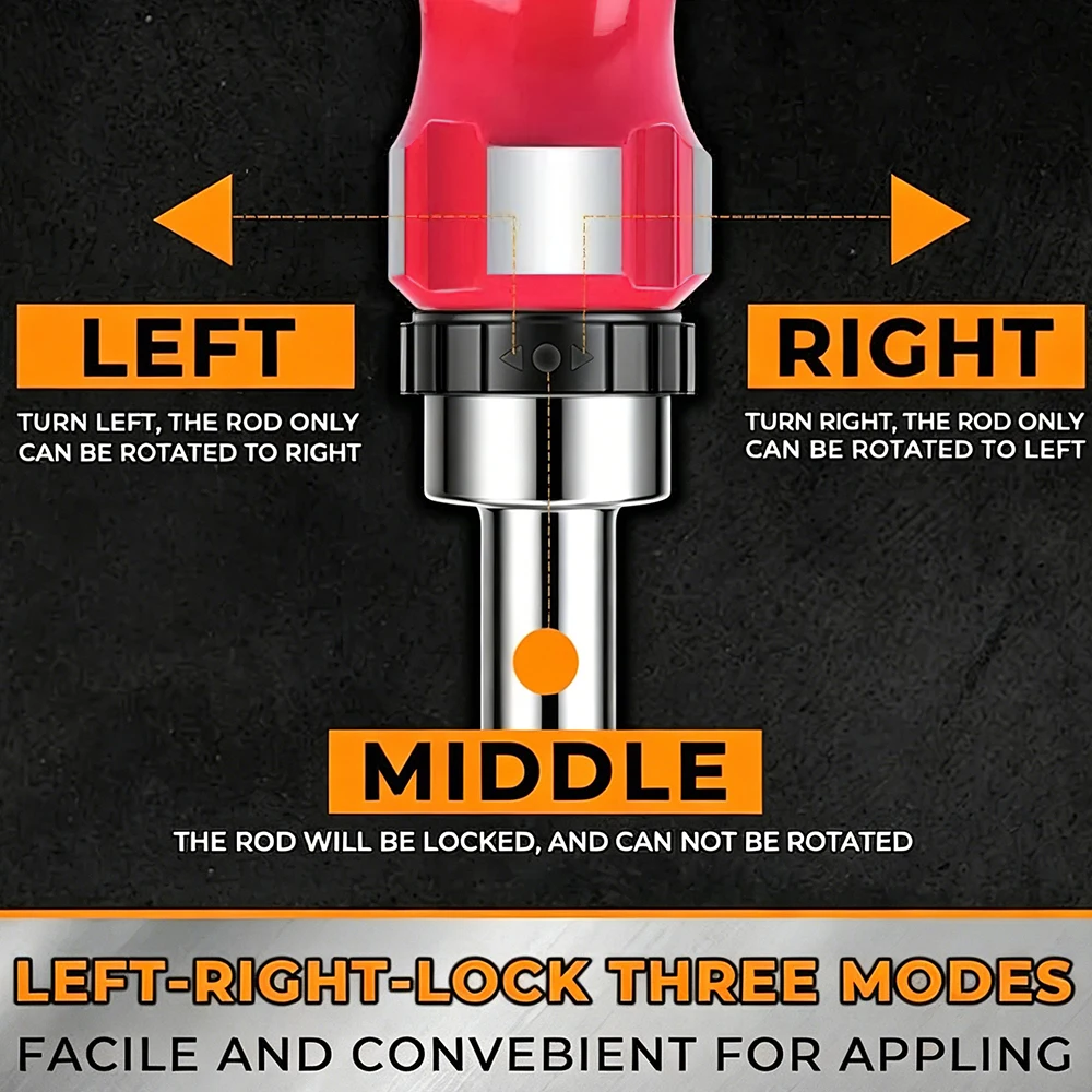 Quick Change Screwdriver Bit Holder 1/4 Inch Hex Shank Magnetic Tip Ratchet Screwdriver Wrench Handle For Torx Flat Phillips Bit
