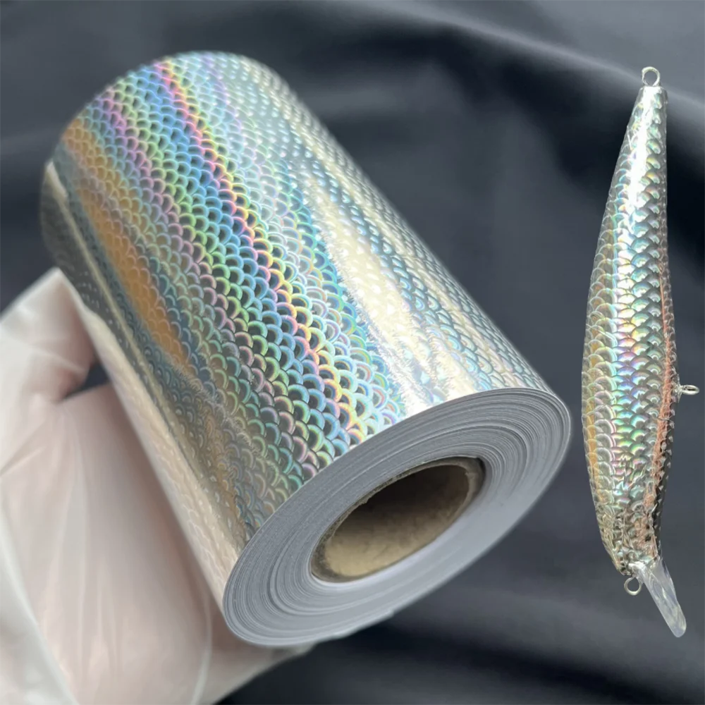

Decor Sticker Roll 10CMx15M Laser Self-adhesive Thin Hologram Holographic Foil Stickers for Fishing Lures Baits Spoon Adhesive