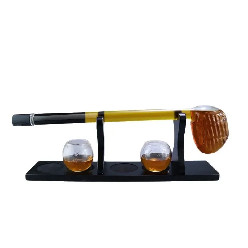 

Golf-shaped wine sparkler, personalized craft glass, wine bottle, borosilicate glass, wine bottle