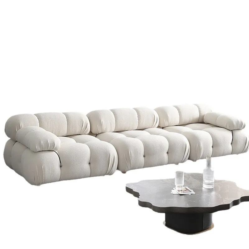 

Nordic fabric sofa light luxury small apartment Internet celebrity loft apartment living room module sofa combination