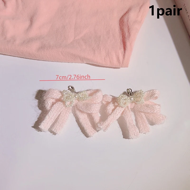 New Pearl Bow Girl Shoe Buckle Pink Small Fragrance Style Shoe Buckle Suitable For Boots All-match DIY Accessories