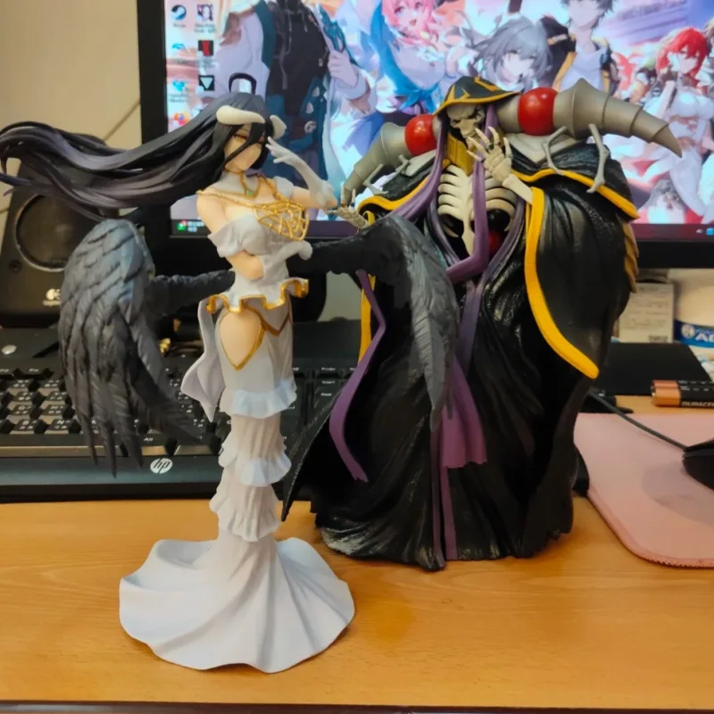 Original Bandai Overlord Albedo Ooal Gown Anime Figure Action Banpresto Toy Model Figurine Room Decoration Collect Birthday Gift