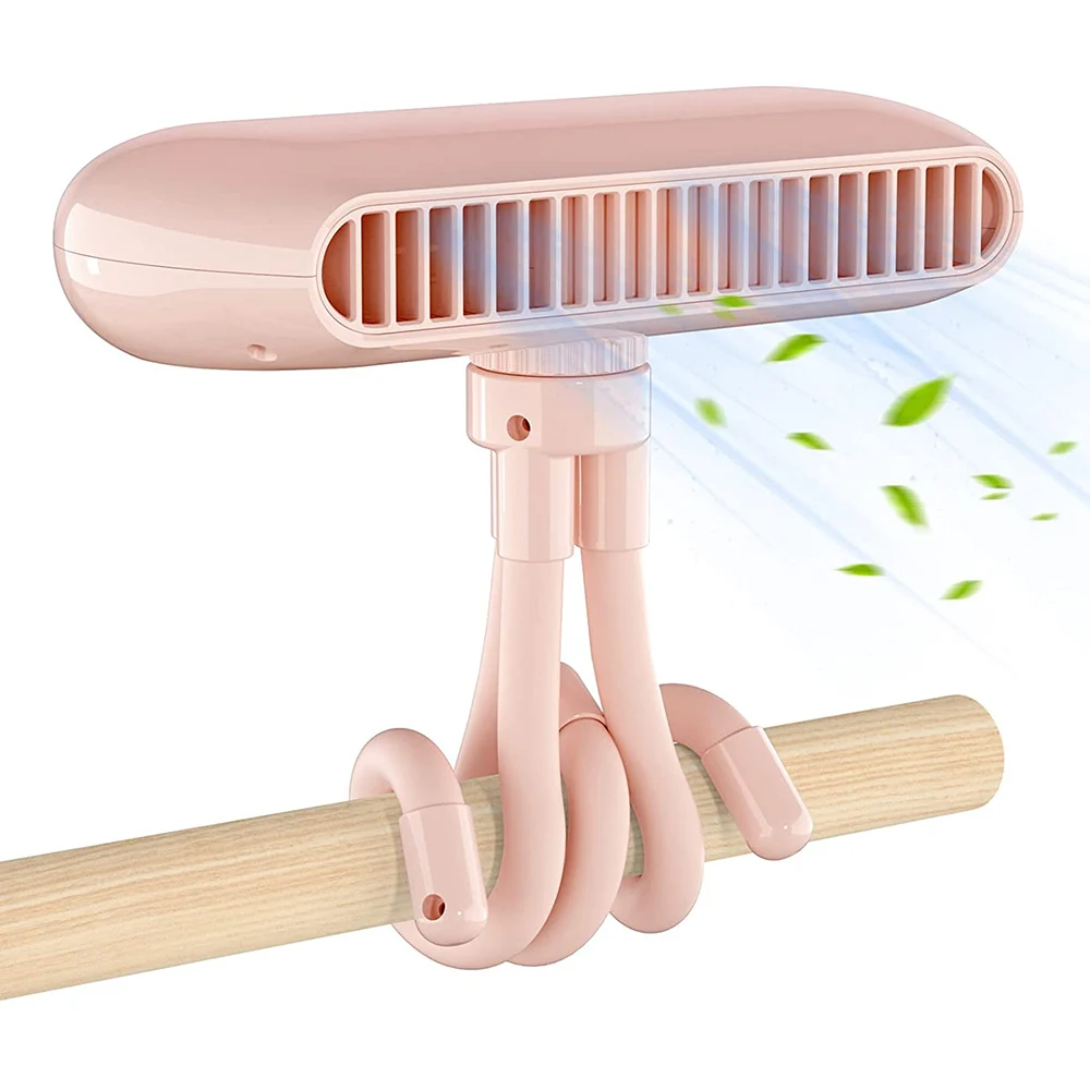 

Latest Design Mini Portable Flexible Tripod Bladeless Stroller Fan