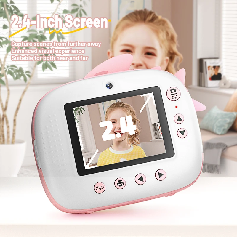 Aparat cyfrowy dla dzieci 720P 1080P HD Zabawki Natychmiastowy nadruk dla dzieci Aparat termiczny Natychmiastowy nadruk Zdjęcie Wideo Chłopcy Dziewczynki Prezent