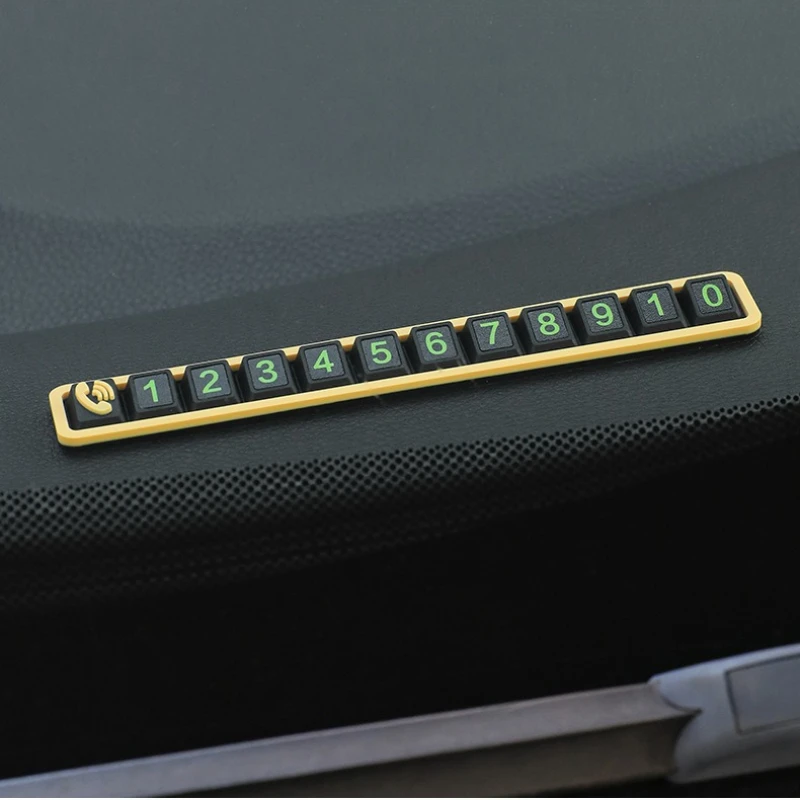 Car Temporary Parking Card Phone Number Card Plate Telephone Number Stop Luminous Parking Aid Garage Car Accessoires Interior