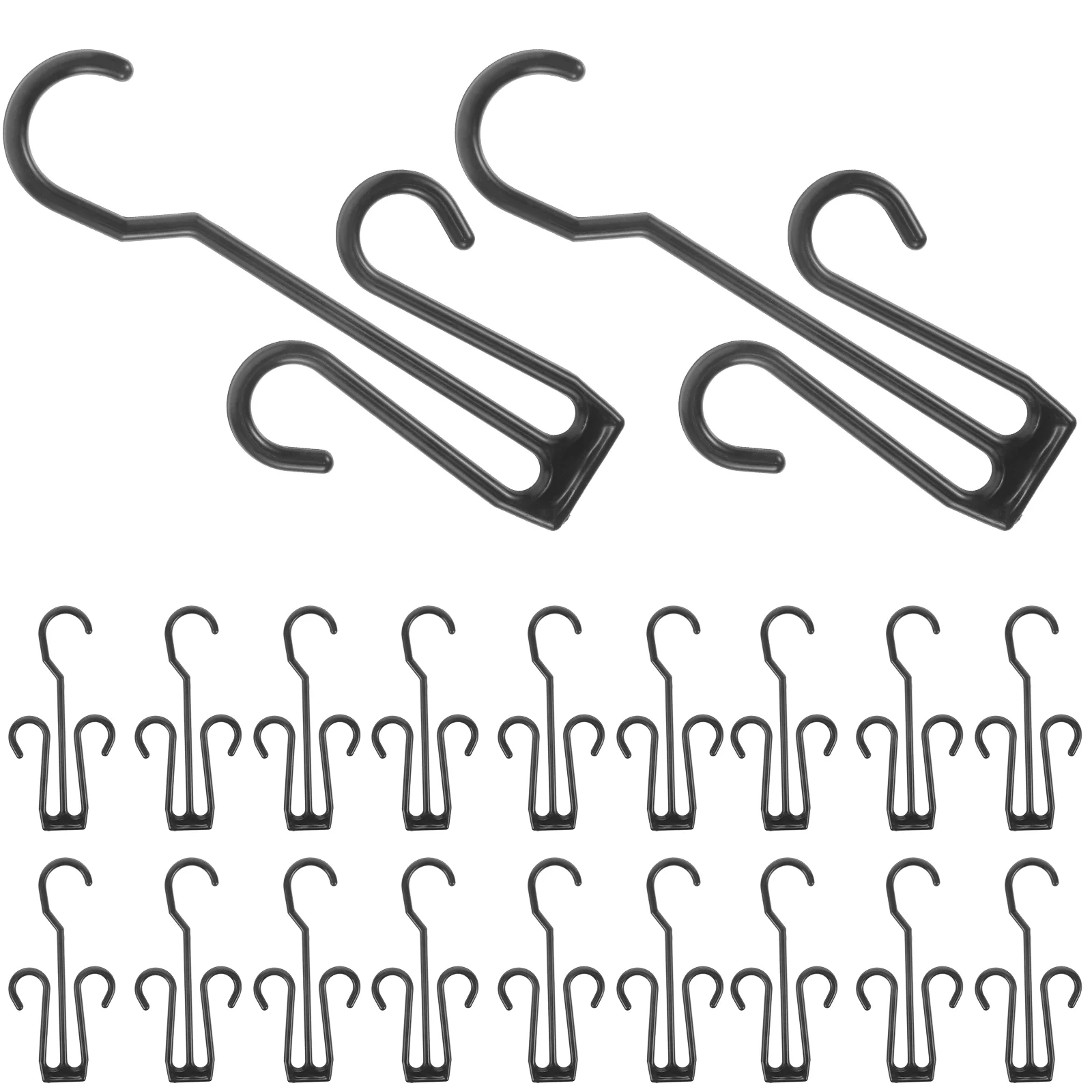 

20 Pcs Clothes Drying Rack Hanging Hooks Dryer Child Small Shoe for Entryway White