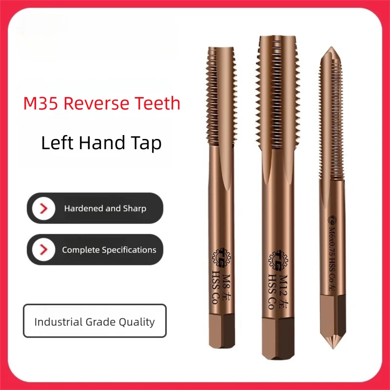 

TG High Precision Co M35 Spiral Fluted Left-Hand Tap Anti-Corrosion Stainless Steel Thread Tap