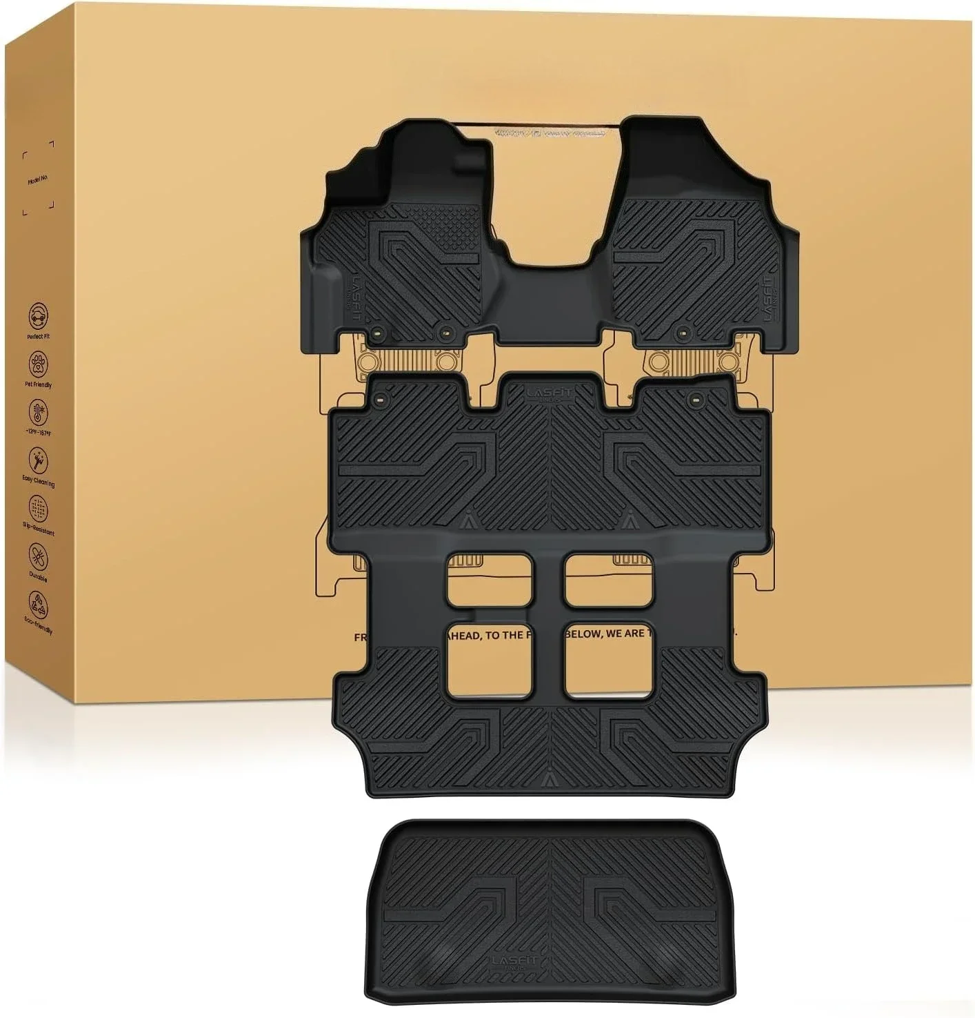 

BestsellerFloor Mats & Trunk Mat for Honda Odyssey 2011-2017 (Fit 7& 8 Seaters), All Weather TPE Custom Fit Car Floor Liners