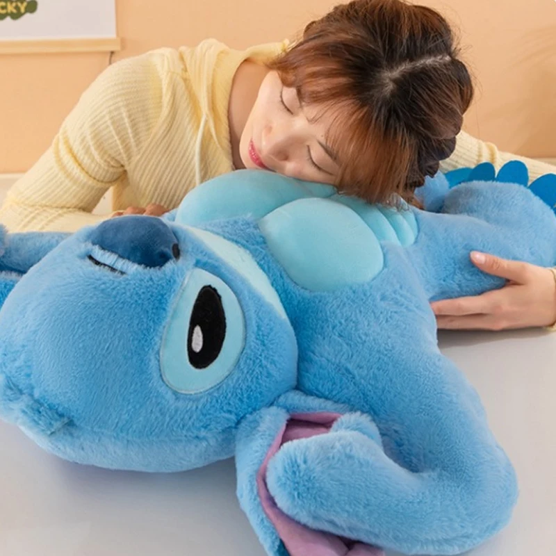 40/70cm Disney Lilo and Stitch Kawaii Muscle Plush Toys Cartoon Plushie Anime Stich Dolls Pillow Stuffed Kids Birthday Xmas Gift
