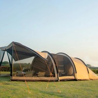 Large  8-10 Person  Outdoor Family Camping Tent Double Layer Big Size Tent for Camping  Glamping Tunnel Tent