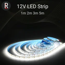 1M 2M 3M 5M SMD2835 Fitas LED Brilhantes para decoração Fita de Baixa Tensão Luz de Fundo Branco Quente 60/120LEDs