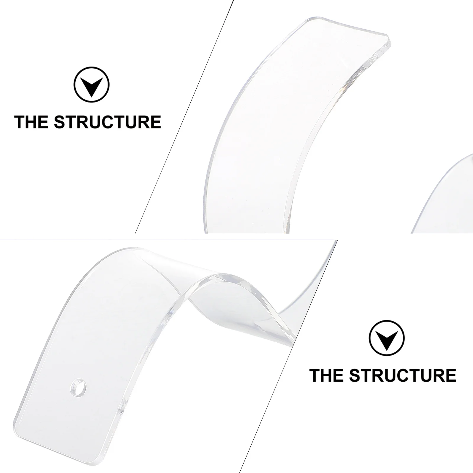 

2Pcs Clear Acrylic Belt Display Holder Transparent Belt Rack for Desktop Closet Organizer Store Use Closet Organizer