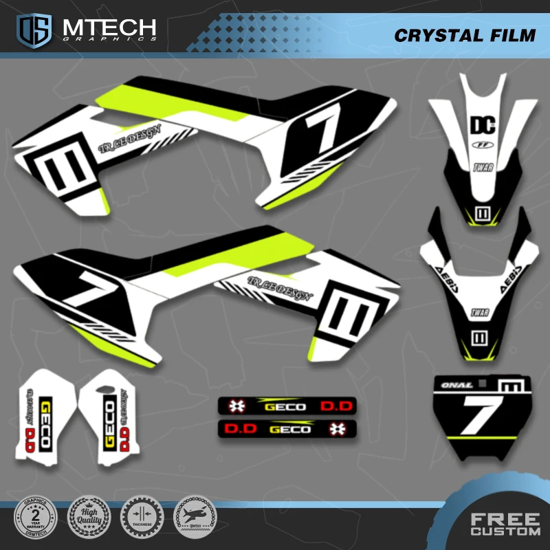 

DSMTECH Motorcycle Team TC50 Graphic Decal Sticker Deco Kit For Husqvarna TC 50 2017 2018 2019 2020 2021 2022 2023