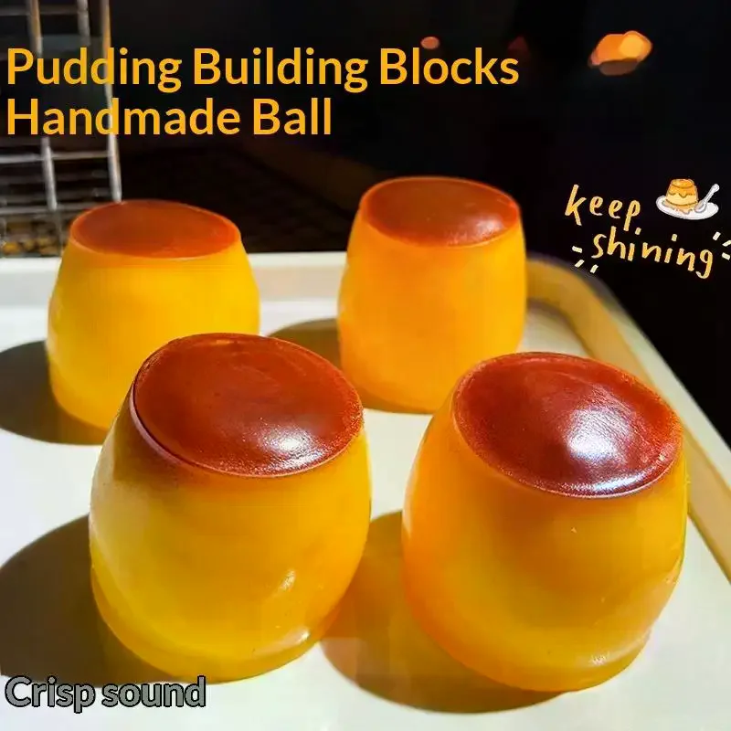 Simulation Caramel Pudding Squeeze Toy With Crispy Crunch Sound Stress Relief Toys For Kids Adults Stress Relief Daily Play