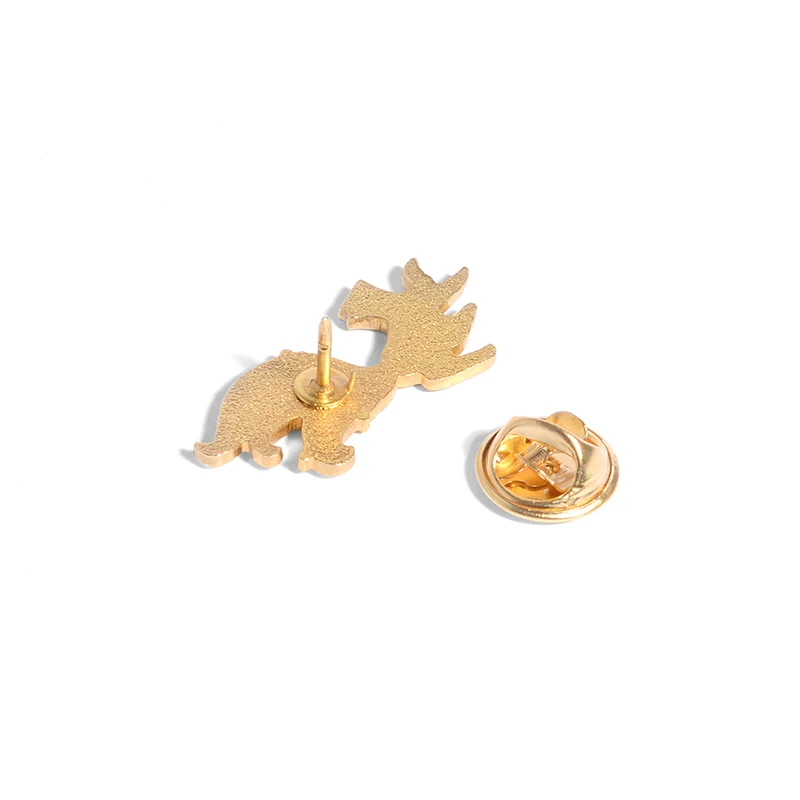 Little Fox Enamel Pin Mini Animal Jewelry Shirt Lapel Cartoon Big Tail Fox Badge Brooches Pins Gift for Friends Wholesale