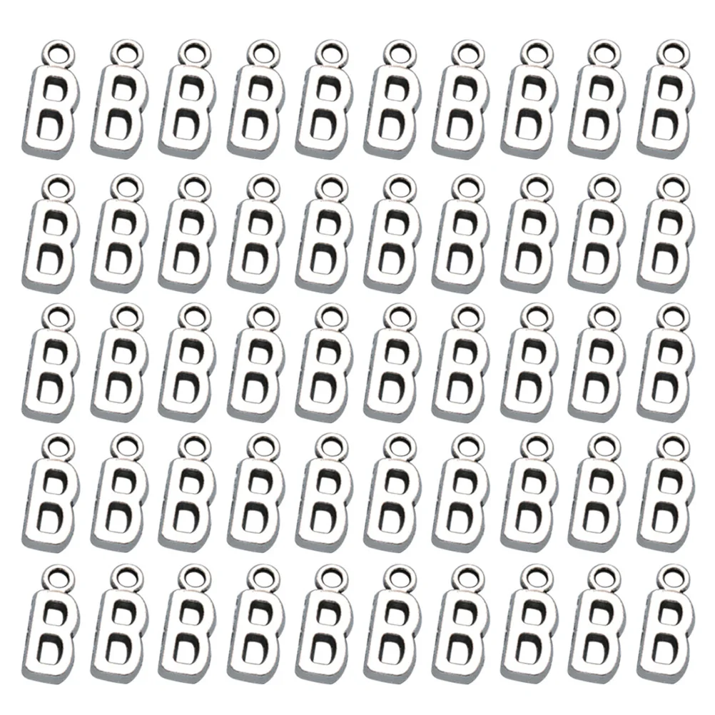

50Pcs Alloy Alphabet Pendant Charms DIY Jewelry Necklace Bracelet Keychain Earrings for Personalized Gifts Alloy Pendant Charm