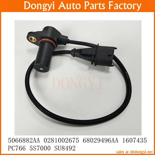 

Crankshaft Position Sensor OE No. 5066882AA 0281002675 68029496AA 1607435 PC766 5S7000 SU8492