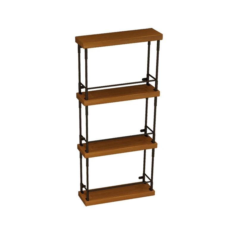 

Walnut creative bar restaurant solid wood wrought iron wall luminous pillar winery decoration display wine rack wine cabinet