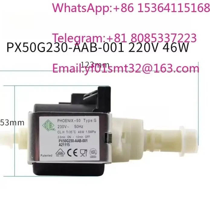 Micro Electromagnetic Booster Pump PX50G230-AB-001 0.45KG Small Magnetic Reset Control Valve Molding