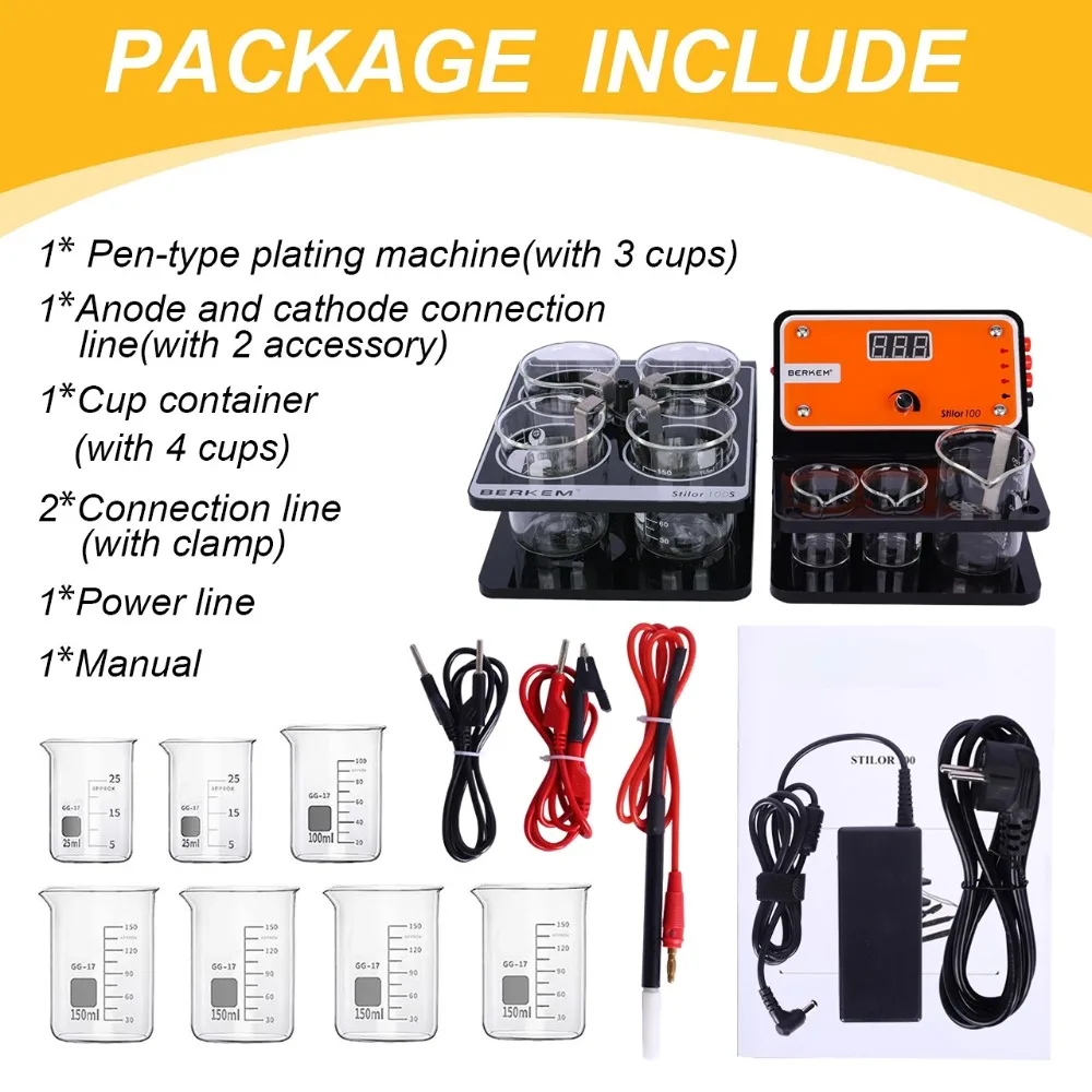 Small Pen-Type Electroplating Machine With Beaker: Gold/Silver/Copper Plating Kit – Professional Jewelry Processing Equipment