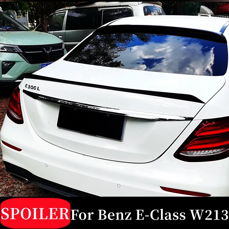 

For 2016-2022 Mercedes Benz E-Class W213 E200 E260 E300 4Door Car Rear Trunk Lid Lip BodyKit Spoiler Wings Tuning Accessories