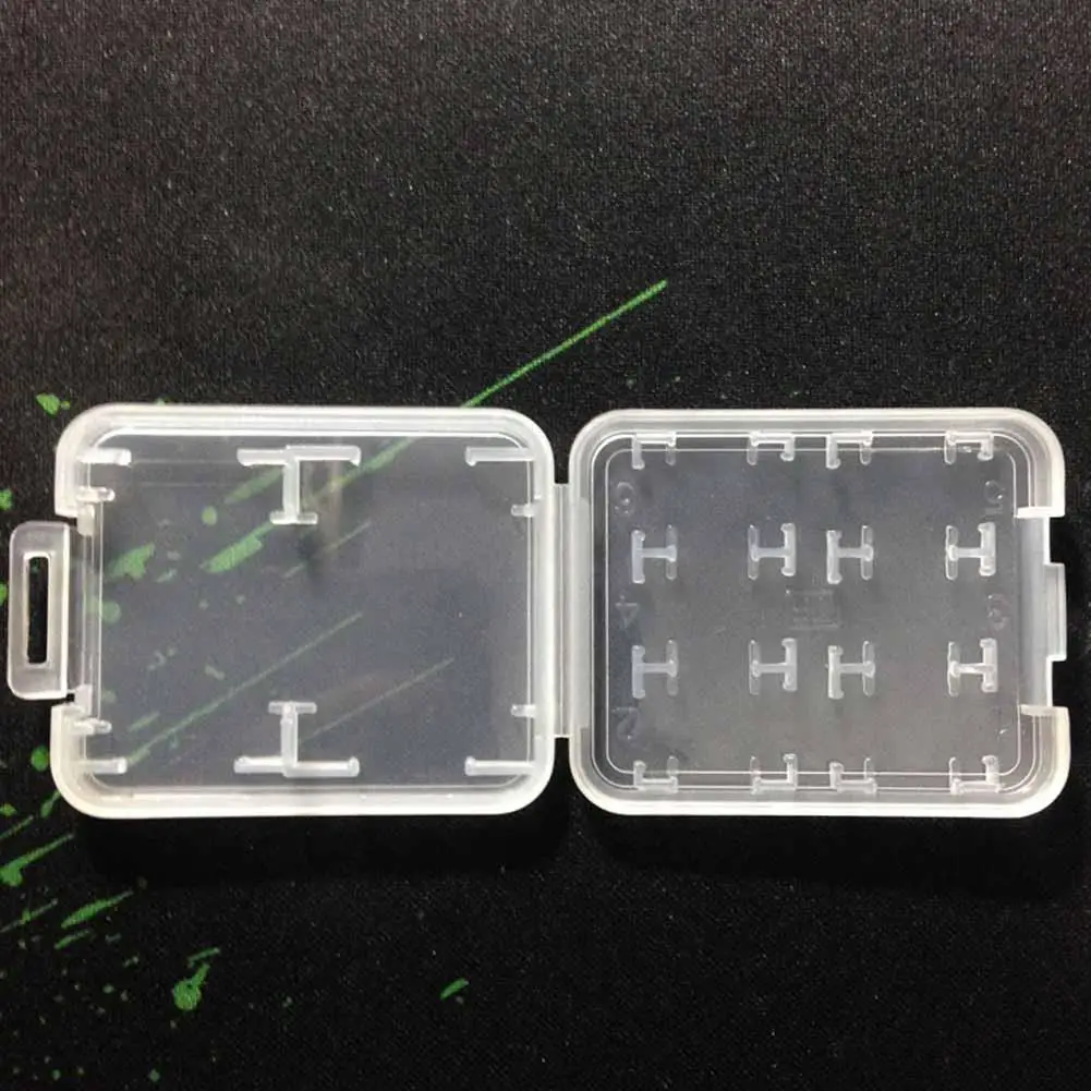 Waterproof SD Card Case Holder Hard Case Storage Box Clear Plastic Memory Card Case for SD/SDHC/SDXC/Micro SD/TF Card V2D7